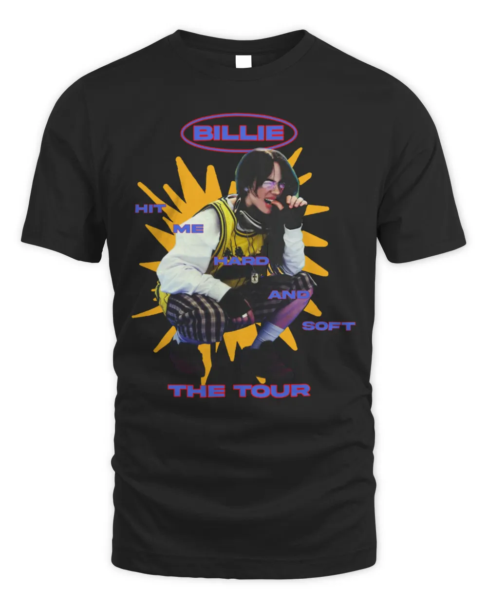 Billie Eilish Merchandise Hit Me Hard and Soft World Tour Shirt Unisex Standard T-Shirt black s