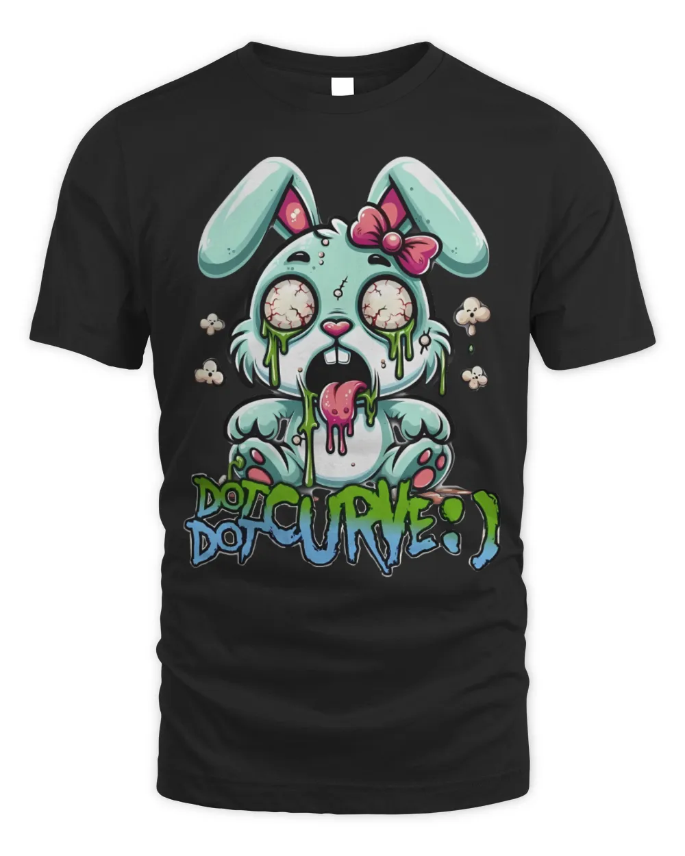 Dot Dot Curve Merch Bun Bun Tongue Shirt Unisex Standard T-Shirt black s