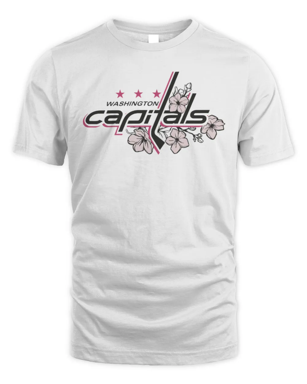 Capitals Cherry Blossom Merch Warmup Shirt Unisex Standard T-Shirt white s