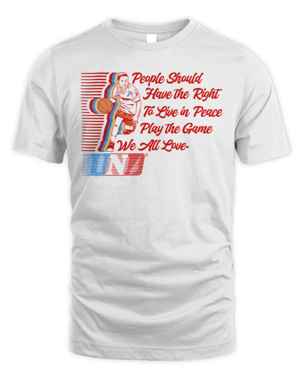 Undrafted Clothing Peace Through Sports Shirt Unisex Standard T-Shirt white s