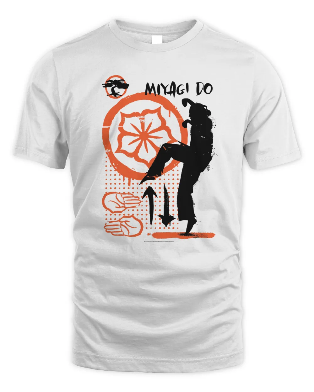 Cobra Kai Merch Miyagi Do Crane Kick Shirt Unisex Standard T-Shirt white s