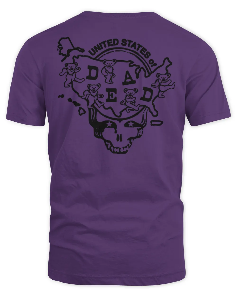 Grateful Dead Merch Missouri United States of Dead Shirt Unisex Standard T-Shirt purple s
