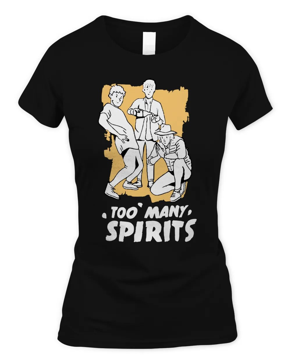 Watcher Merch Too Many Spirits the Squad Shirt Women's Soft Style Fitted T-Shirt black s