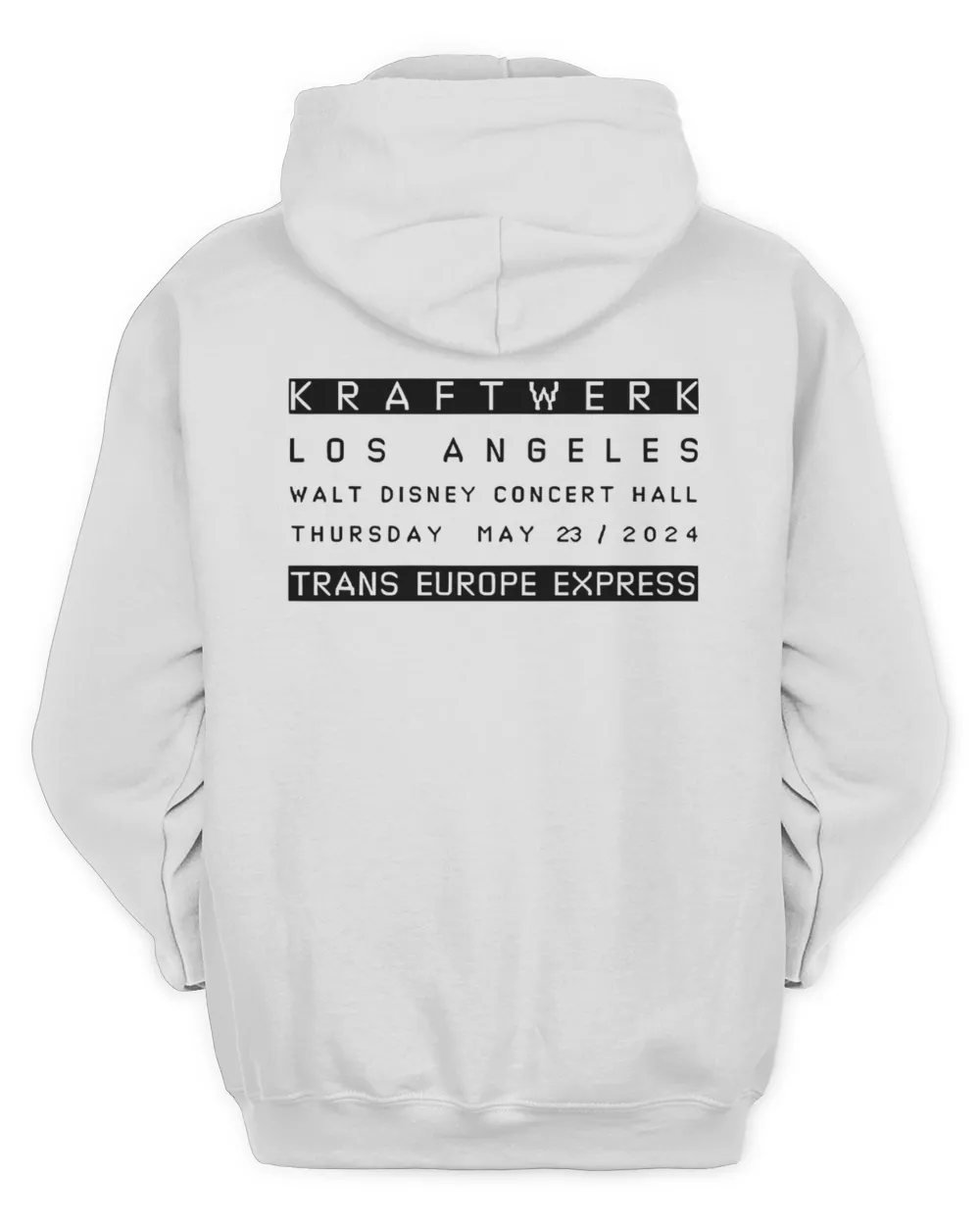 Kraftwerk Merch Trans Europe Express Tour Shirt Unisex Hoodie white s