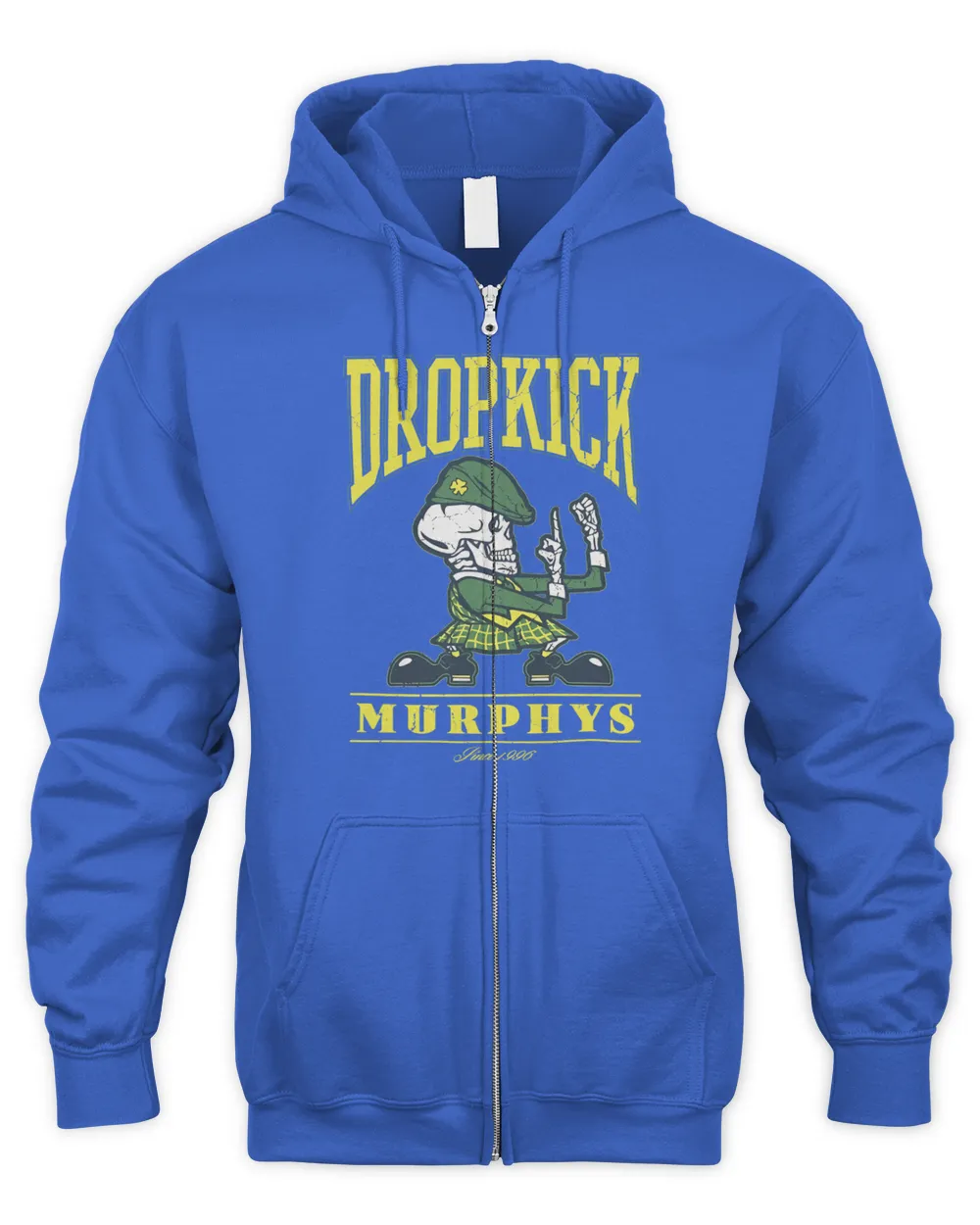 Dropkick Murphys Merch Fists Up Shirt Men's Zip Hoodie royal s