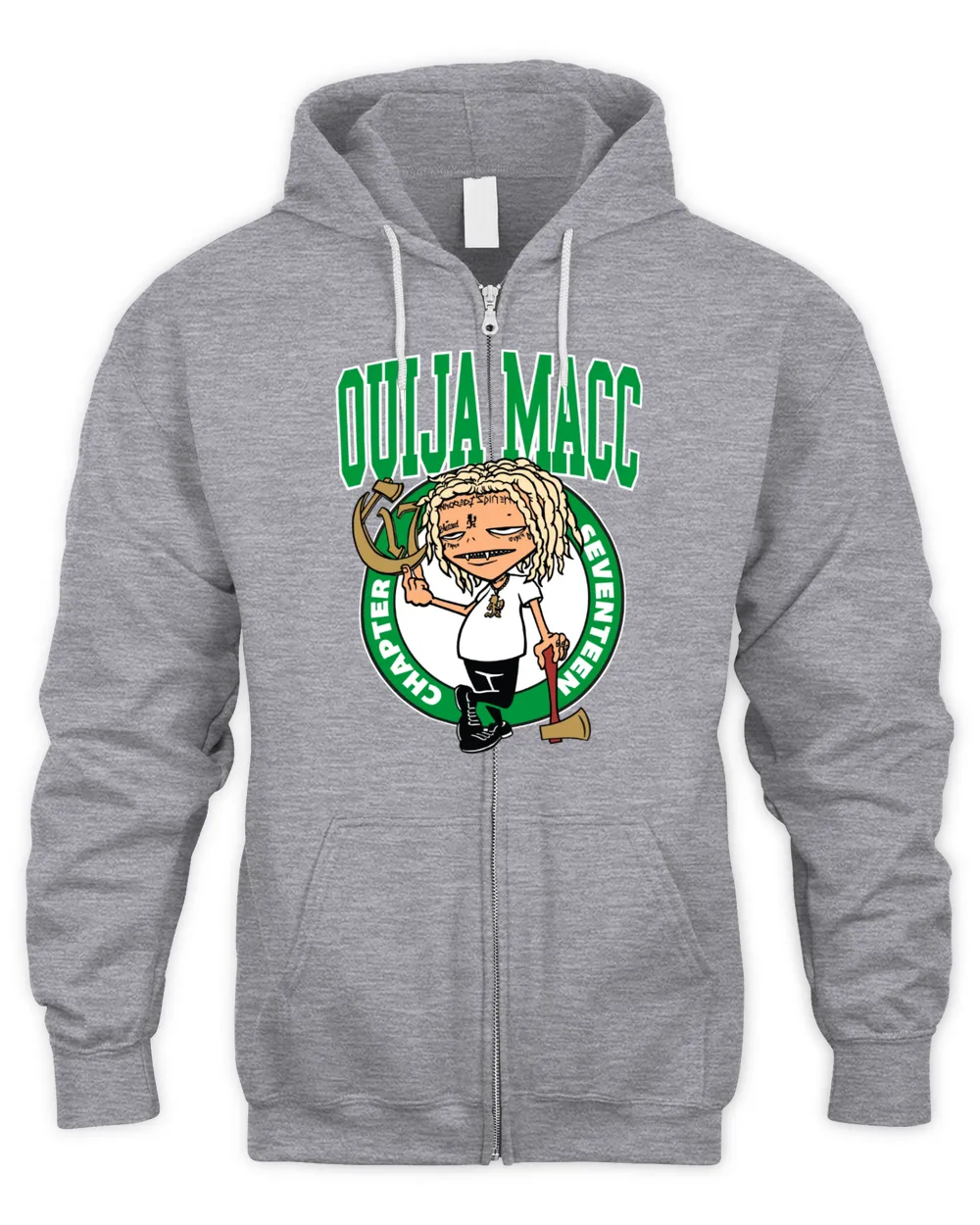 Ouija Macc Merch Boston Bussin Shirt Men's Zip Hoodie sport-grey s