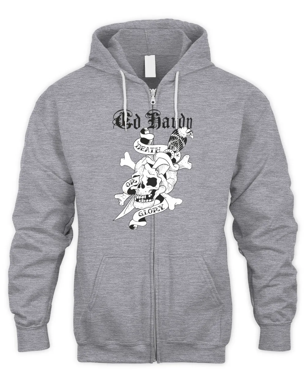 Ed Hardy Merch Dg Skull Shirt Men's Zip Hoodie sport-grey s
