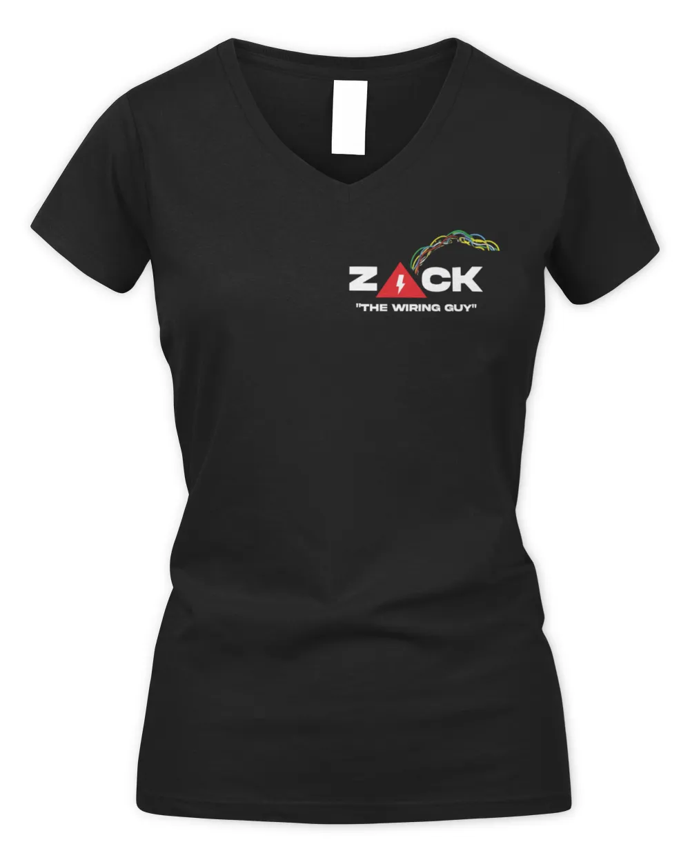Cleetus Mcfarland Merch Zack the Wiring Guy's Strippin Wires Shirt Women's V-Neck T-Shirt black s