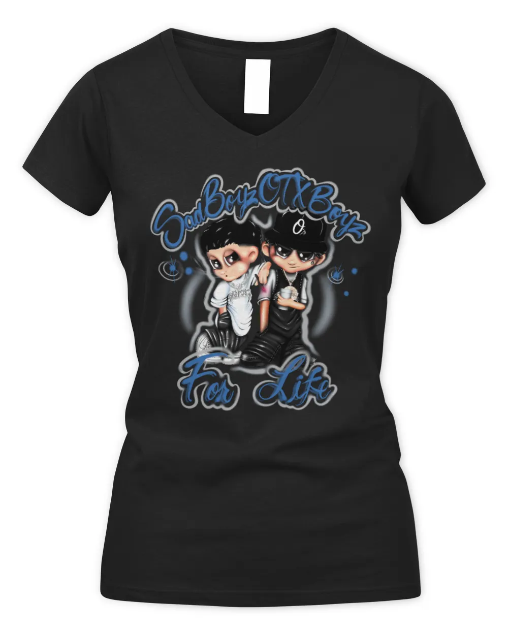 Sad Boyz Merch Mijos Shirt Women's V-Neck T-Shirt black s