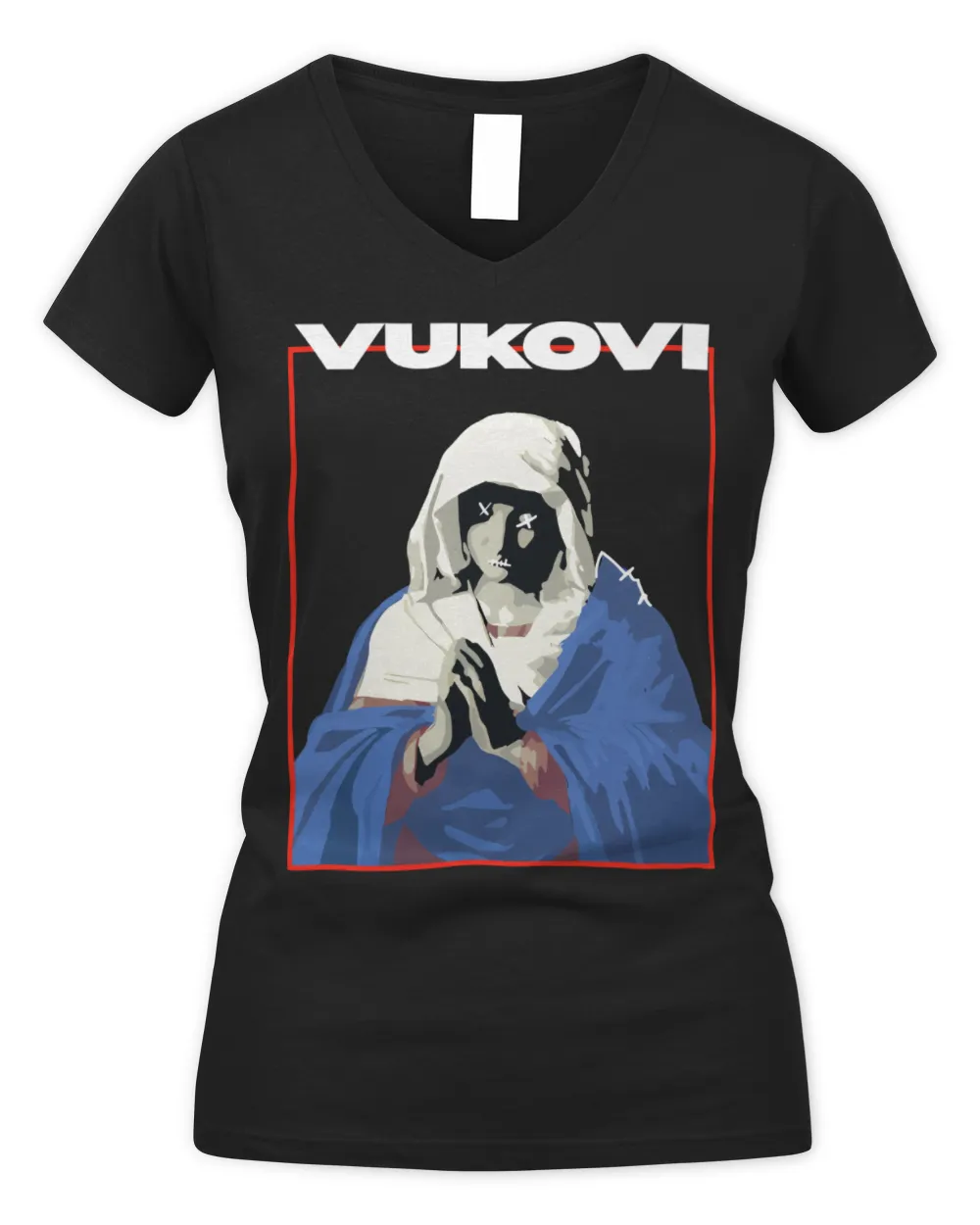 Vukovi Merch Virgin Shirt Women's V-Neck T-Shirt black s
