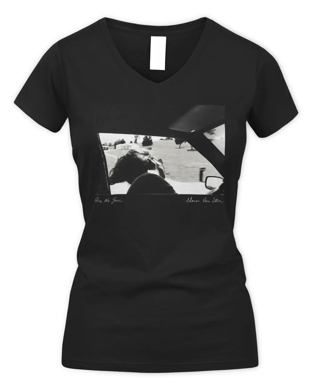 Sharon Van Etten Merch Are We There Shirt Women's V-Neck T-Shirt black s