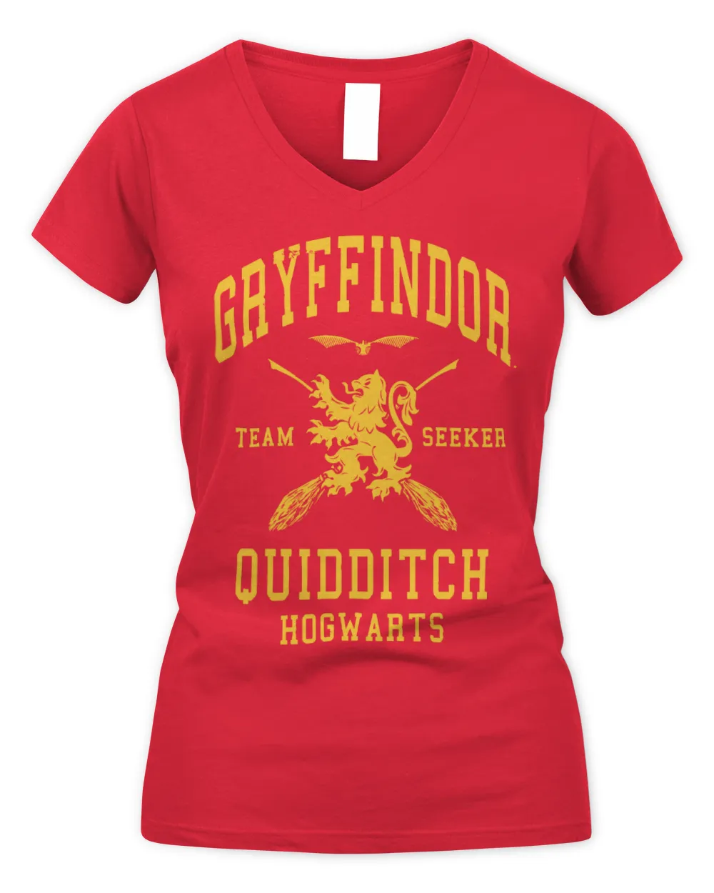 Amc Theatres Merch Harry Potter Gryffindor Quidditch Seeker Shirt Women's V-Neck T-Shirt red s