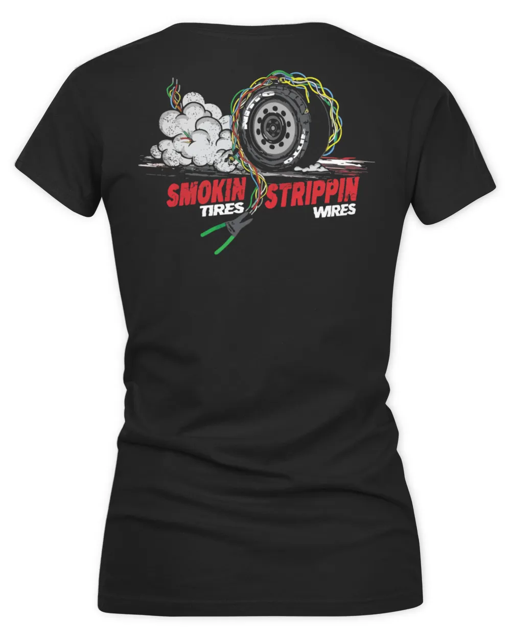 Cleetus Mcfarland Merch Zack the Wiring Guy's Strippin Wires Shirt Women's V-Neck T-Shirt black s