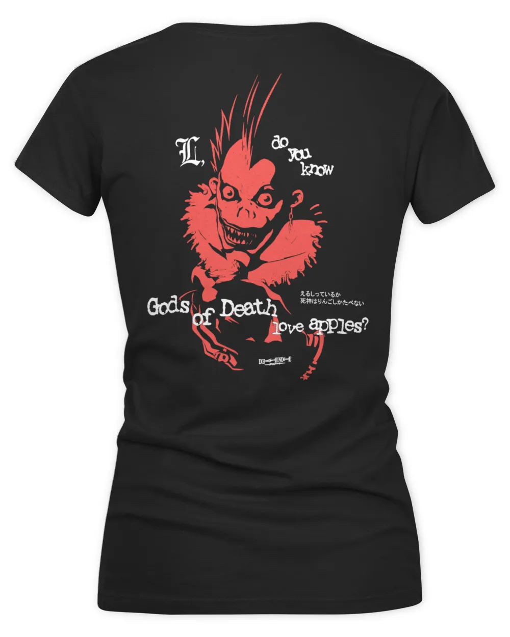 Team Liquid Merch Death Note Ryuk Shirt Women's V-Neck T-Shirt black s
