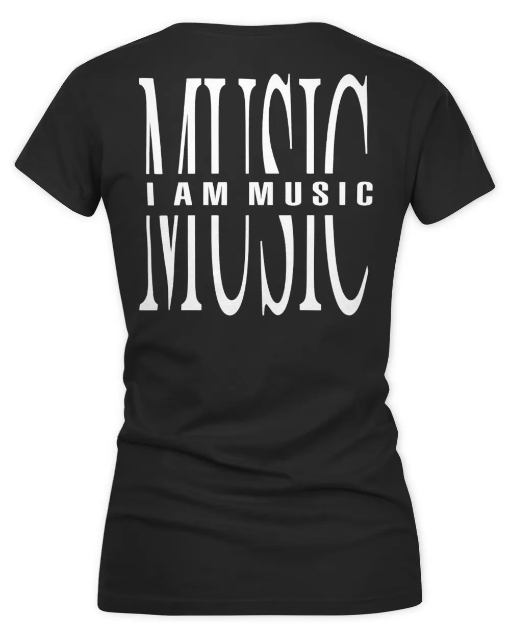 I Am Music Merch All Red T-Shirt Women's V-Neck T-Shirt black s