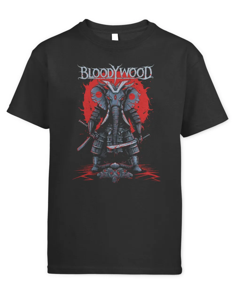 Bloodywood Merch Bekhauf Samurai Elephant Shirt Kids Standard T-Shirt black xs