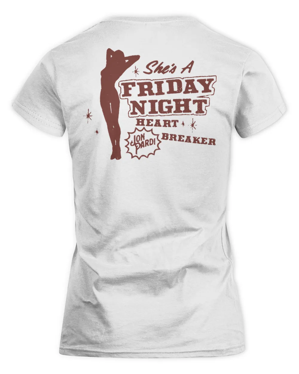 Jon Pardi Merch Friday Night Heartbreaker Shirt Women's Standard T-Shirt white s