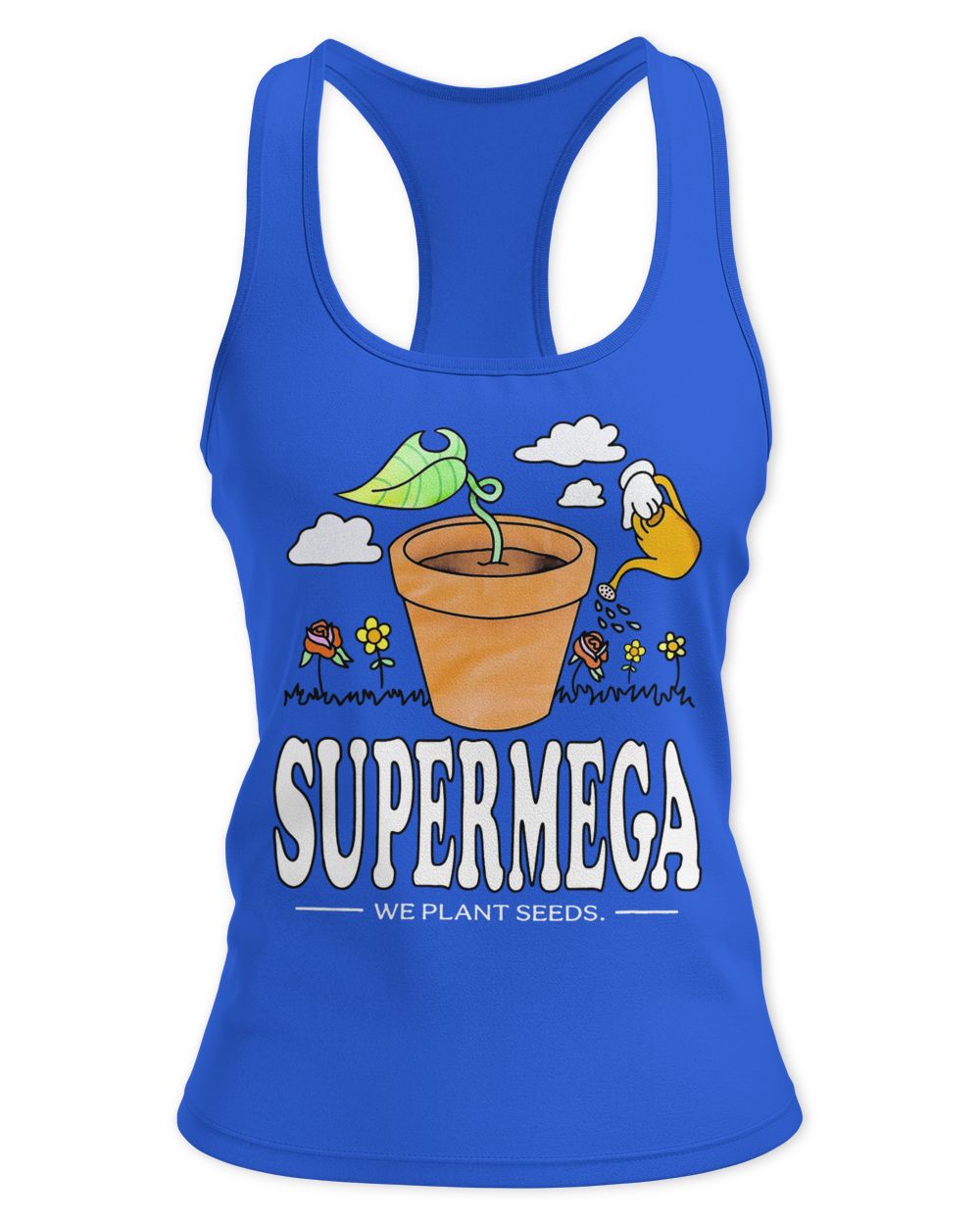 Supermega Merch We Plant Seeds Shirt Women's Ideal Racerback Tank royal xs