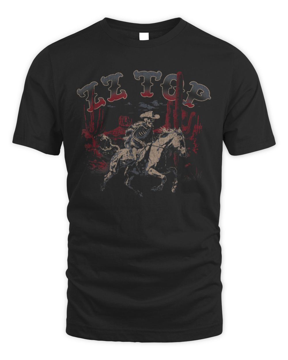 Zz Top Skelly Cowboy Shirt Unisex Standard T-Shirt black s