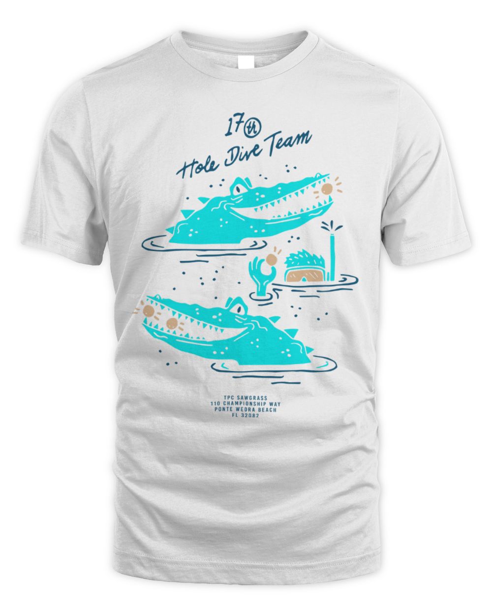 The Fan Shop 17th Hole Dive Team Shirt Unisex Standard T-Shirt white s