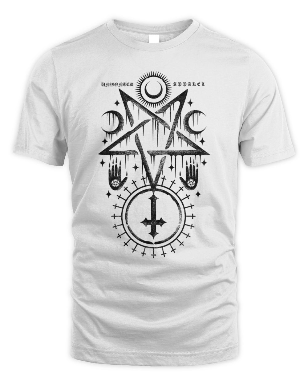 Unwonted Apparel Pentagram Shirt Unisex Standard T-Shirt white s