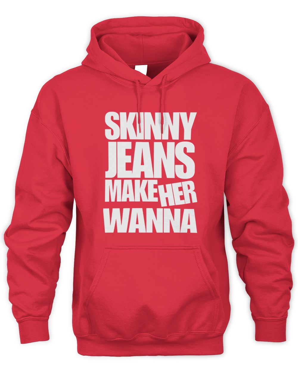 Dot Dot Curve Merch Skinny Jeans Make Her Wanna Shirt Unisex Hoodie red s