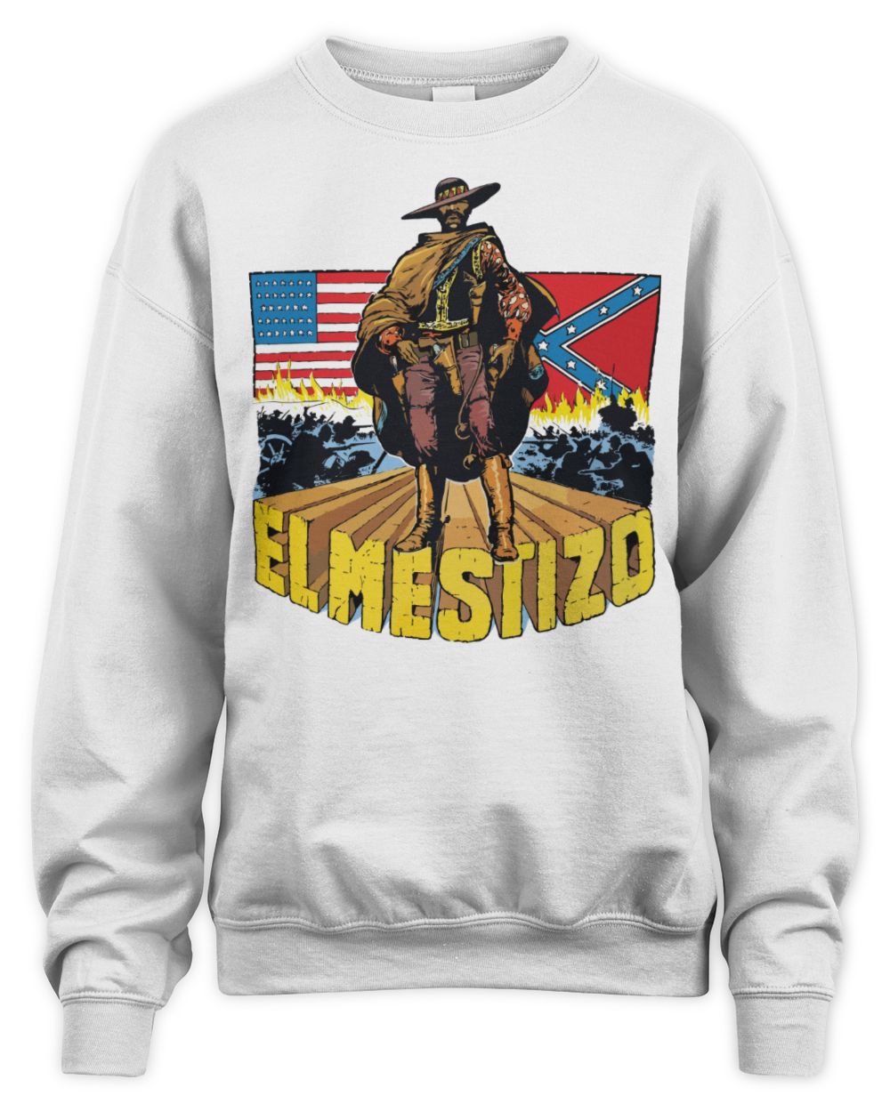 Rebellion Merch El Mestizo Shirt Unisex Sweatshirt white s