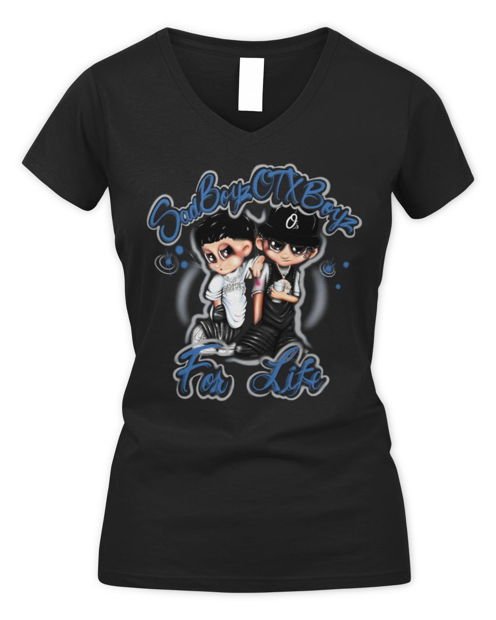 Sad Boyz Merch Mijos Shirt Women's V-Neck T-Shirt black s