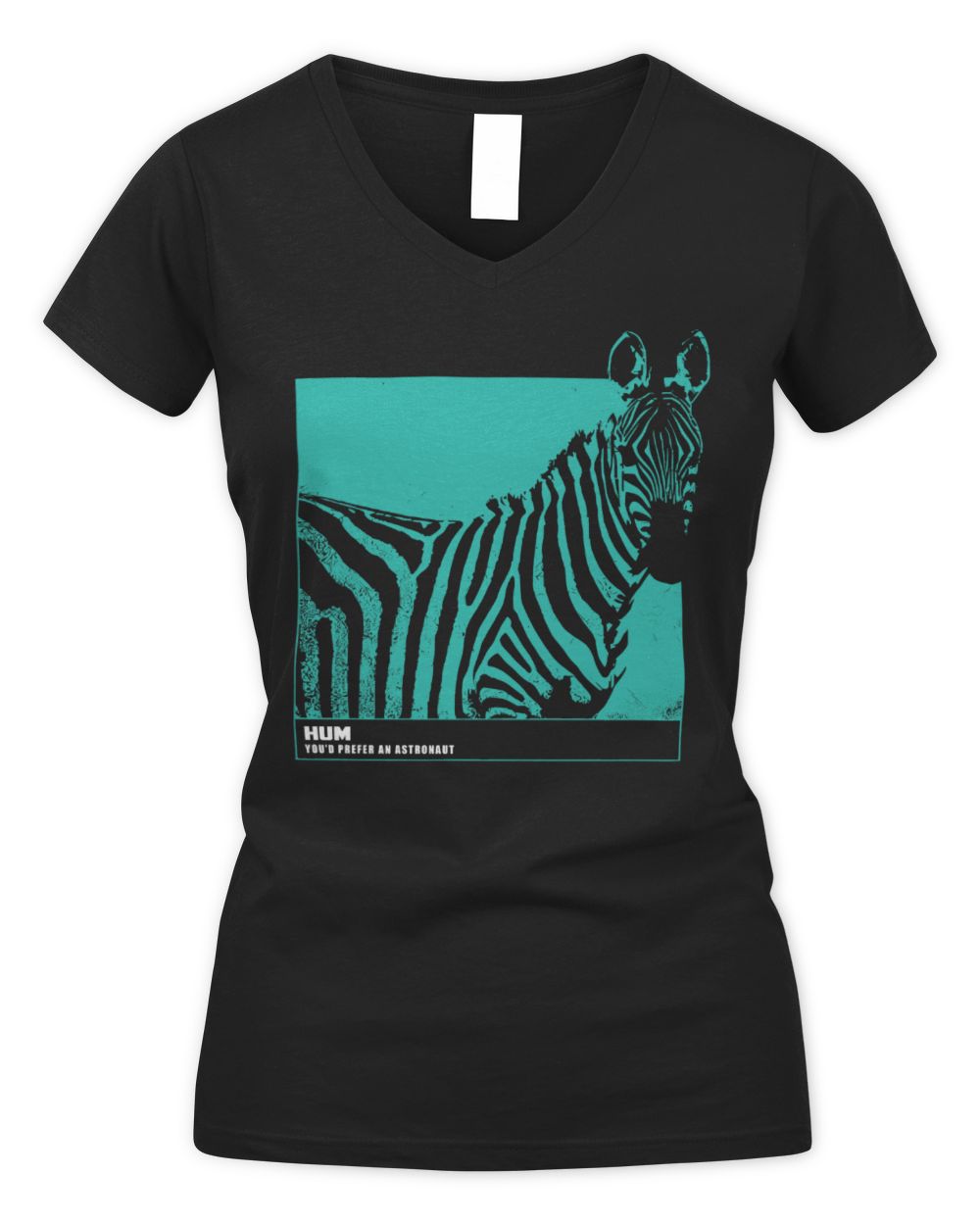 Hum Band Merch Zebra Shirt Women's V-Neck T-Shirt black s