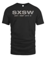 Sxsw Merch Est 1987 Logo Shirt Unisex Standard T-Shirt black s