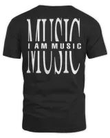 I Am Music Merch All Red T-Shirt Unisex Standard T-Shirt black s