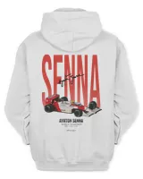 Circuit Clothing Ayrton Senna Shirt Men's Zip Hoodie white s