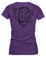 Grateful Dead Merch Missouri United States of Dead Shirt Women's V-Neck T-Shirt purple s