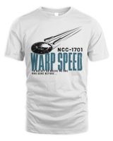 Star Trek Merchandise Ncc-1701 Warp Speed Shirt Unisex Standard T-Shirt white s
