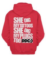 Dot Dot Curve Merch Skinny Jeans Make Her Wanna Shirt Unisex Hoodie red s