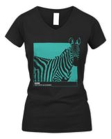 Hum Band Merch Zebra Shirt Women's V-Neck T-Shirt black s
