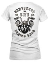 Acal Clothing Life Behind Bars Shirt Women's V-Neck T-Shirt white s