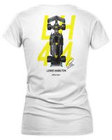 Circuit Clothing Lewis Hamilton F1 Shirt Women's V-Neck T-Shirt white s