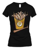 Pittsburgh Pirates Merchandise Hot Bats Fringe Shirt Women's Standard T-Shirt black s